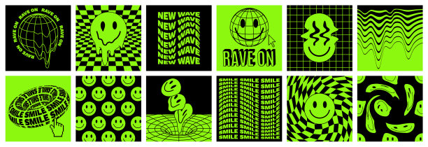 狂欢迷幻酸贴纸集迷幻图片下载