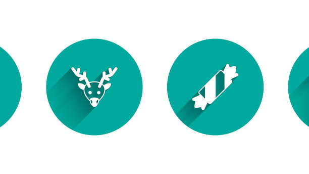 设置圣诞星星驯鹿糖果和信封图片下载