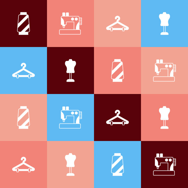 在线轴机上设置波普艺术缝纫线图片下载