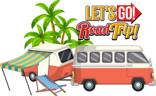 让我们夏天开着面包车去公路旅行吧图片下载