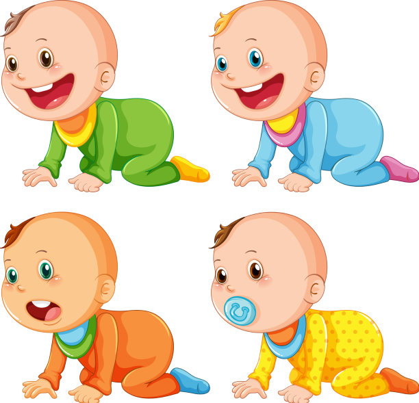 一套可爱的婴儿卡通图片下载