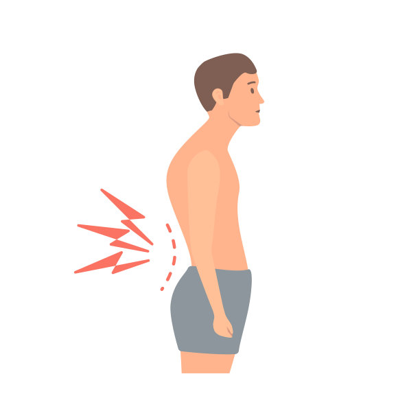 弯腰驼背，腰痛图片下载