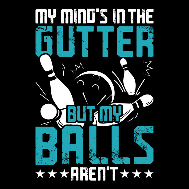 有趣的保龄球复古复古的保龄球t恤设计图片下载