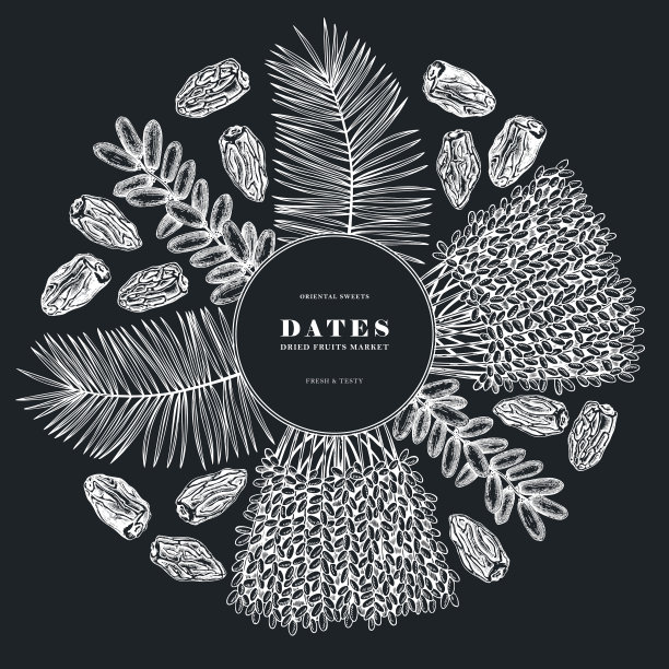 手绘红枣叶新鲜干果图片下载