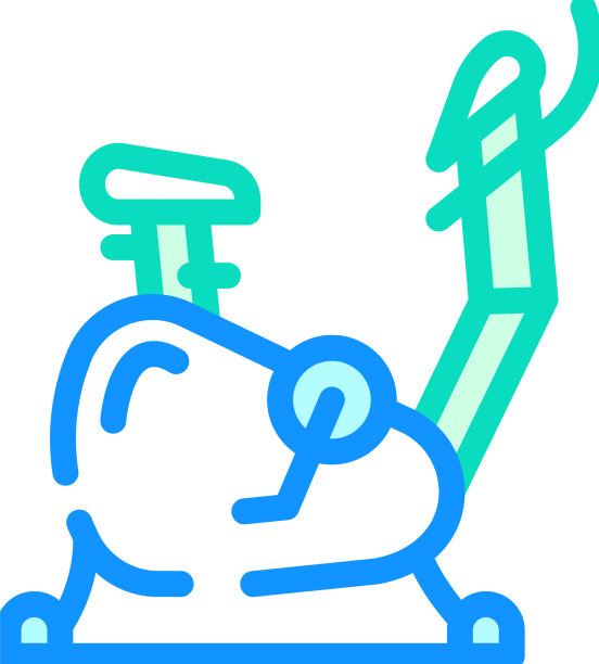 自行车运动装备彩色图标图片下载