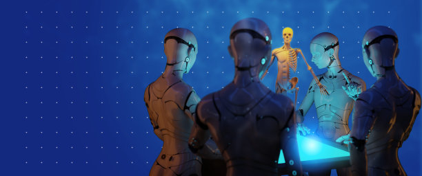 医疗保健医疗技术数字远程医生技术概念AI元宇宙医生优化患者护理药物药物生物治疗检查诊断3D机器人医生图片下载