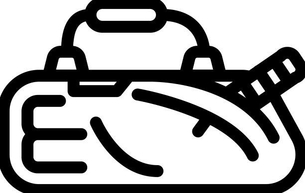 袋板球运动员线图标图片下载