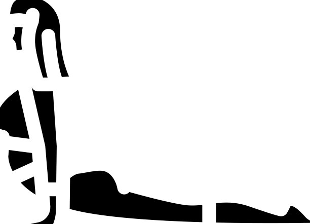 瑜伽健身运动字形图标图片下载