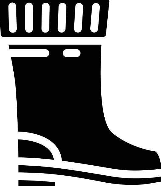 胶靴字形图标图片下载