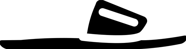 拖鞋鞋字形图标图片下载