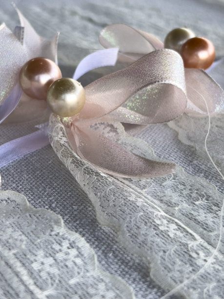 美丽的粉彩珠花边婚礼的背景图片下载