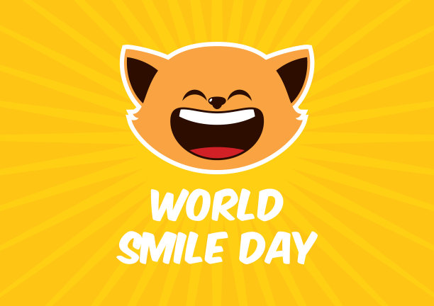 世界微笑日有趣的猫欢快的图标图片下载