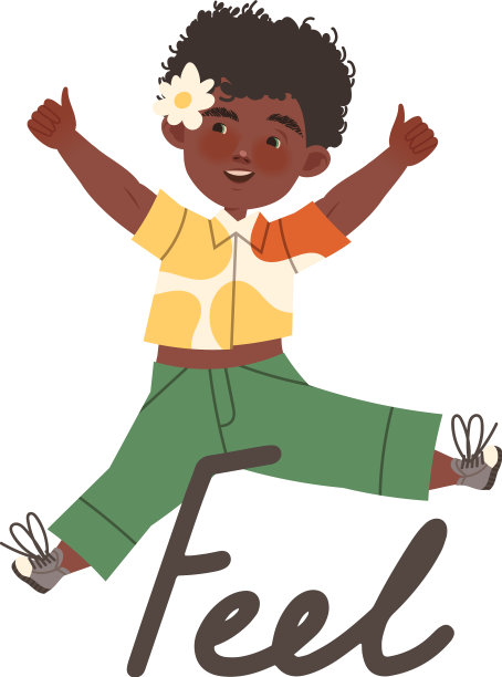 非洲裔美国小男孩高兴得跳了起来图片下载