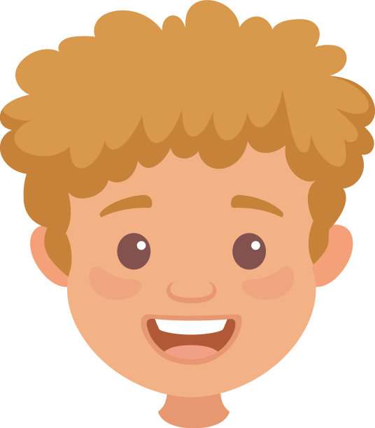 小男孩性格面带棕色头发微笑图片下载