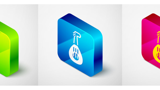 等距乐器琵琶图标孤立上图片下载