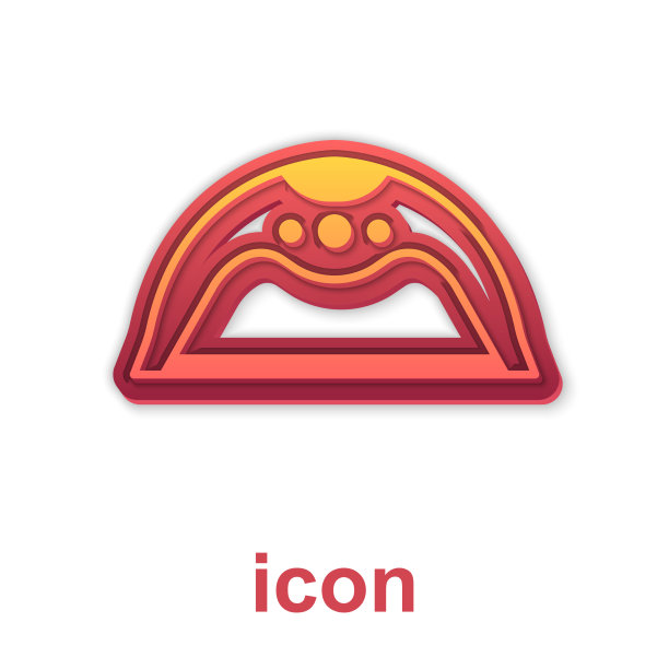 金色美甲灯图标孤立在白色图片下载