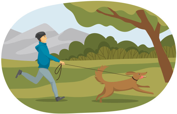 年轻人要和他一起去公园遛狗图片下载