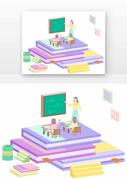 2.5D孩子上课图片下载