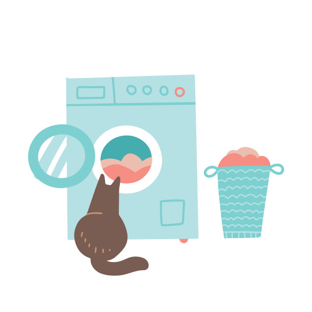 猫在打开洗衣机洗衣机和图片下载