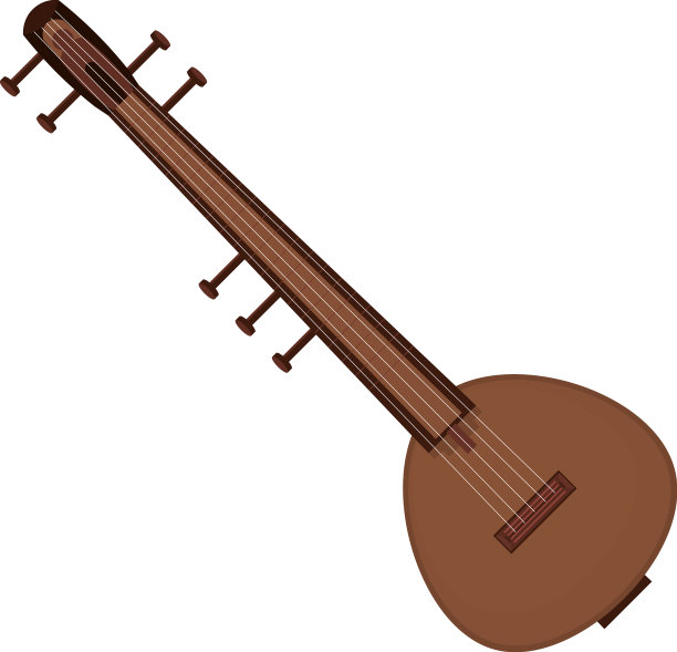 锡塔尔琴乐器图片下载