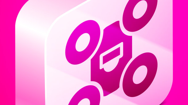 粉色上孤立的等距无人机飞行图标图片下载