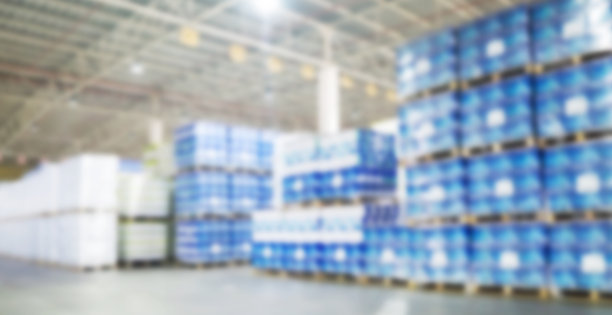 模糊的商店工厂，和仓库背景图片下载