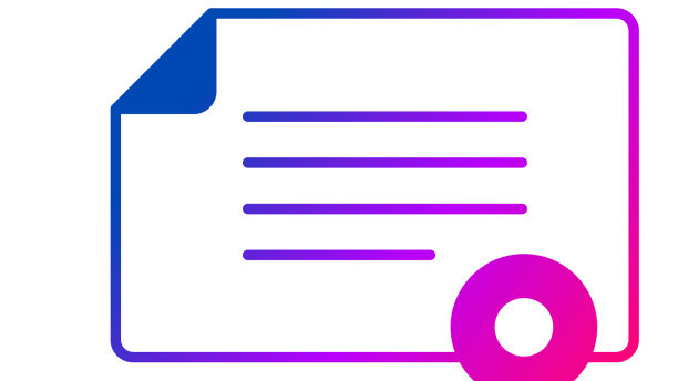 彩色证书模板图标隔离在白色上图片下载