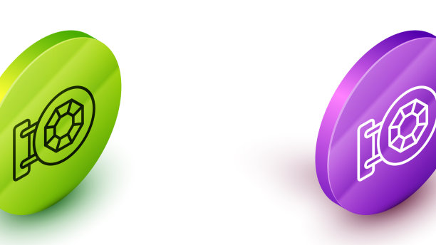 珠宝店建筑正立面等距线图片下载