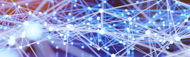 抽象的几何背景。点和线连接。数字技术丛结构。图片下载