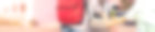特写孩子们背着书包，手牵着手回到学校。额外宽的横幅，复制空间图片下载