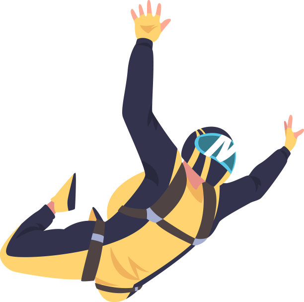 男子跳伞和自由落体在跳伞图片下载