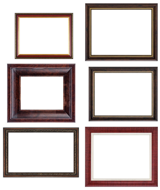 收藏各种古色古香的白底画框图片下载