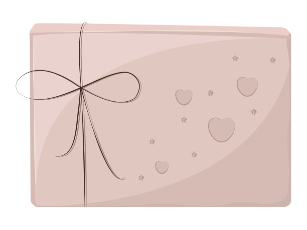 米色蝴蝶结信封图片下载