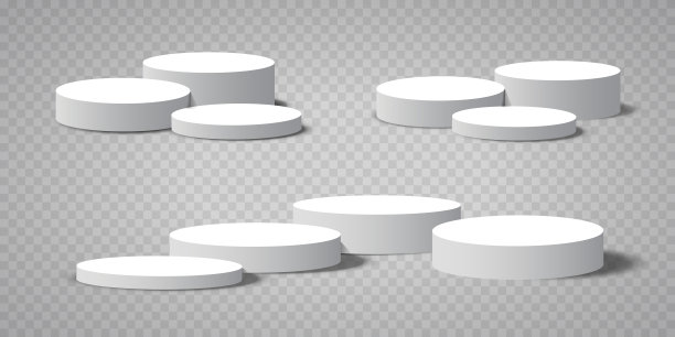 展示底座，设计平台，空产品，白色房间和侧灯。3 d渲染。图片下载