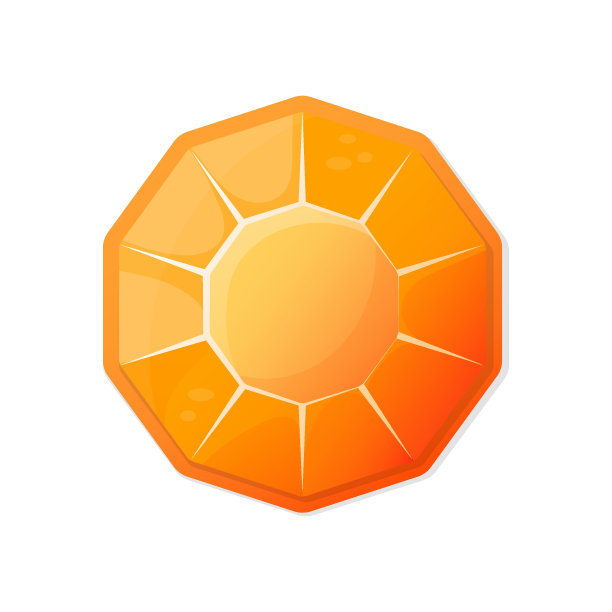 橙色水晶为卡通风格的游戏图片下载