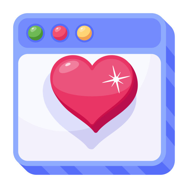 一个浪漫的网站平面图标下载图片下载