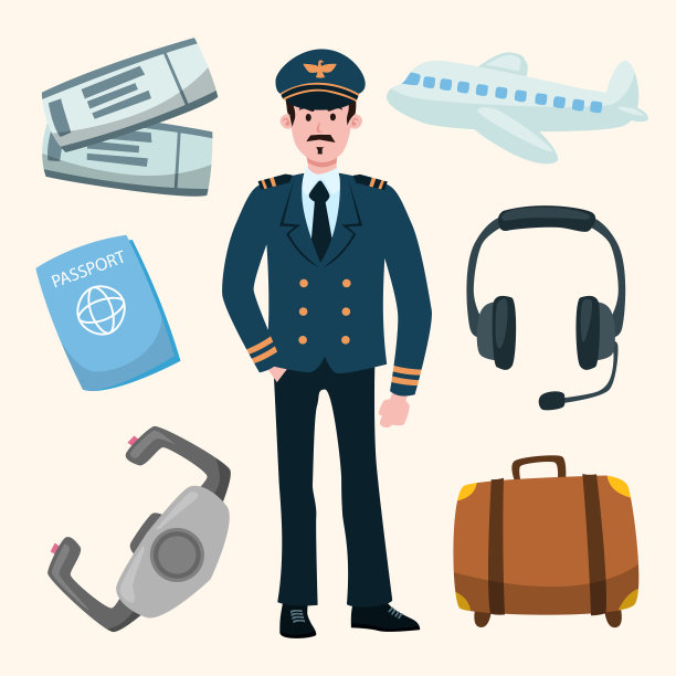 飞行员或航空公司机长，有实物工作经历图片下载
