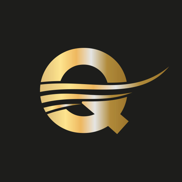 现代字母Q, Q标志字母组合标志类型向量模板结合奢侈品，时尚商业和公司身份图片下载