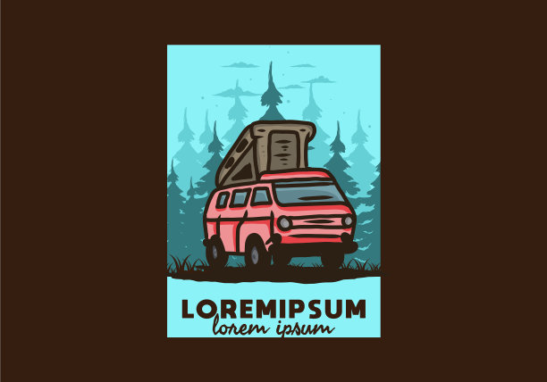 丛林里的露营车图片下载