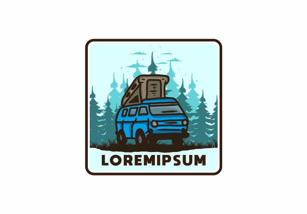 丛林里的露营车图片下载