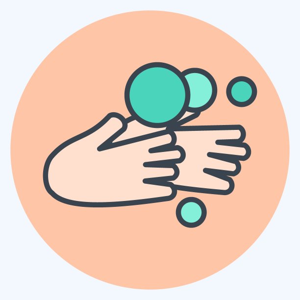 图标洗手。适合流感标志。颜色风格交配。简单的设计可编辑。设计模板向量。简单的说明图片下载