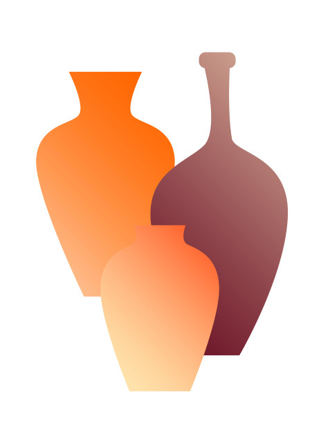 渐变纹理花瓶剪影极简复古简单图标图案背景设计图片下载