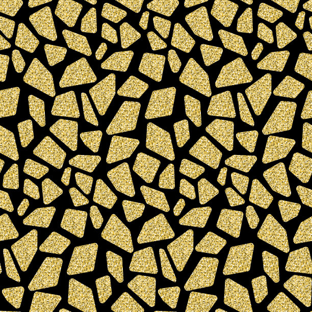 金色长颈鹿皮肤，动物无缝图案黑色金色闪光的野生背景设计图片下载