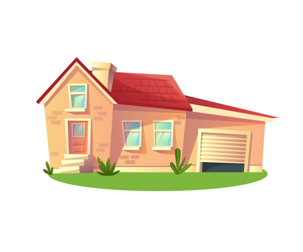 平面卡通乡村住宅安全替罪羊城市风景图片下载