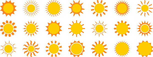 太阳图标夏季阳光符号图片下载