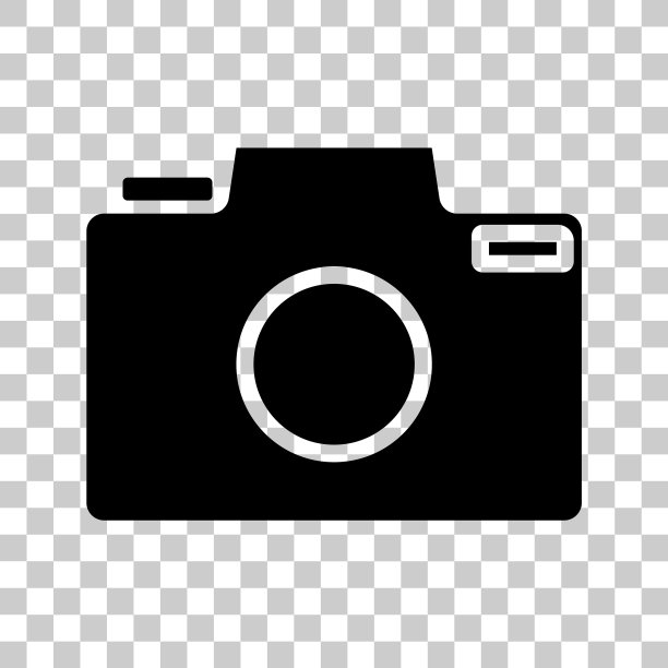 相机图标隔离在透明背景图片下载