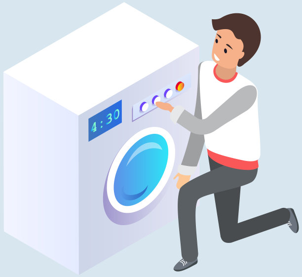 男性角色在公共洗衣房或家庭浴室图片下载