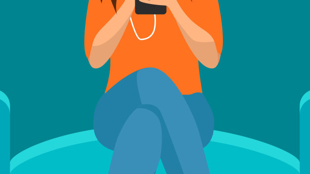 戴着耳机的女士坐在沙发上听音乐图片下载