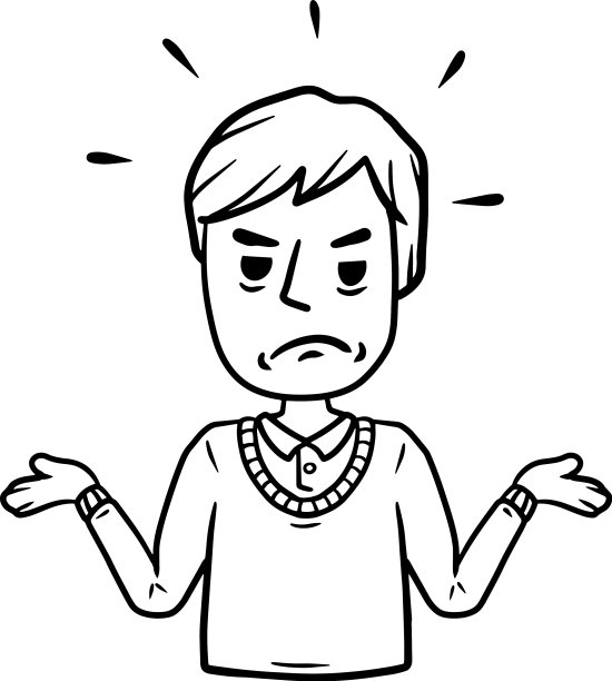 不满的男子举起双手悲伤的性格图片下载