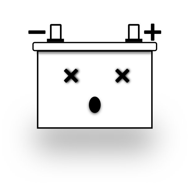 汽车电池坏了卡通标志矢量图片下载